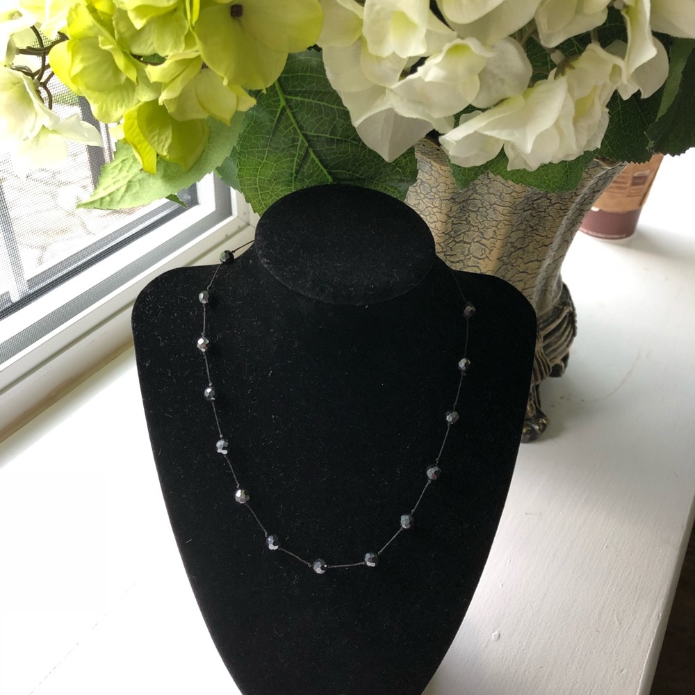 Black beaded necklace